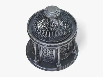 Birdcage Art Deco Low-poly 3D model