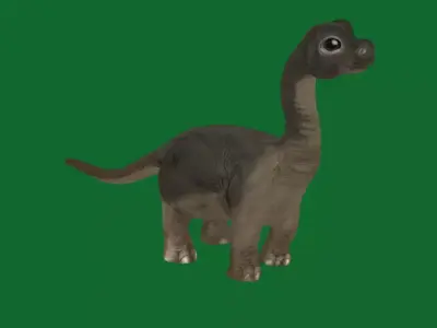 Brachiosaurus Baby Dinosaur Free low-poly 3D model