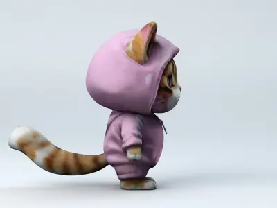 Kawaii Club Cute Cat 3D model