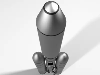 Rocket Missile - Titan III 3D model