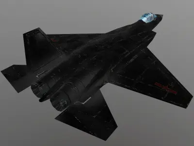 Shenyang J-31 Low-poly 3D model