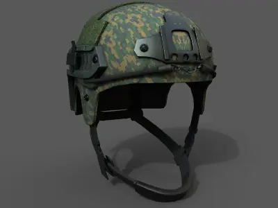 Helmet combat military Scifi  Low-poly 3D model