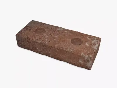 Simple Brick with Displacement and Holes Free 3D model