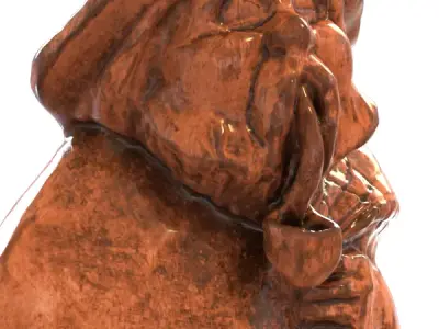 Fisherman statue 3D model