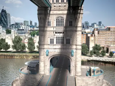 London Tower Bridge 3D model