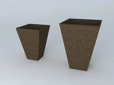 Glass vase Free 3D model 4