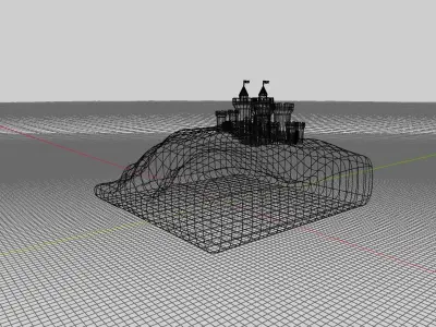 Low Poly Castle Free low-poly 3D model