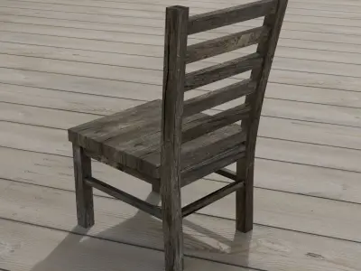 Medieval Chair Free low-poly 3D model
