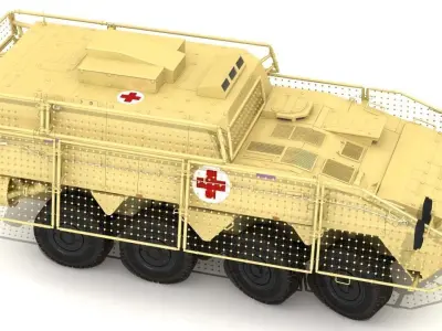 KTO Patria Ambulance 3D model