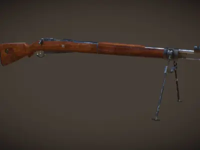 Gewehr wooden rifle 3D model