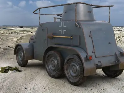 OA vz 30 Armoured Car German Mental Ray 3D model