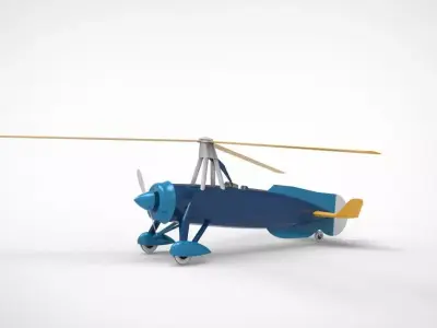 helicopter Autogiro Kellett 3D model