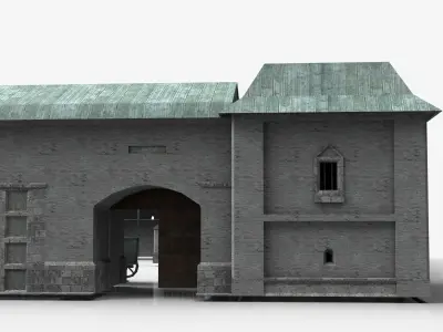 Fort modular Low-poly 3D model