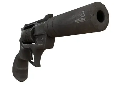 Revolver taser Low-poly 3D model
