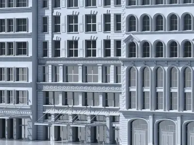 Commercial Building Facade 14 3D model