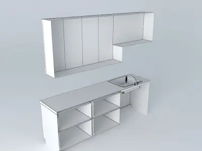 Laundry cabinets for Spanish House Free 3D model