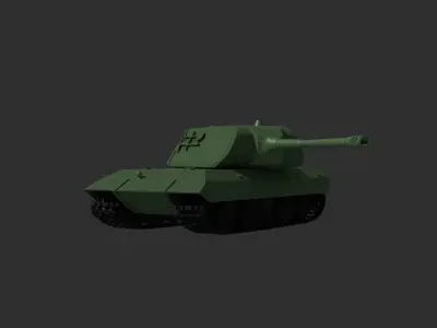 E-100 Super Heavy Tank Free low-poly 3D model