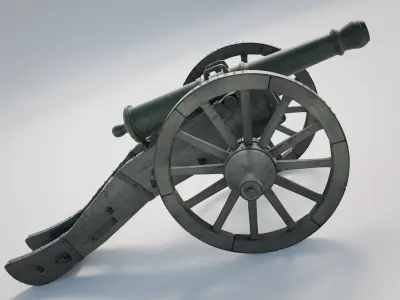Heavy French Field Cannon 3D model