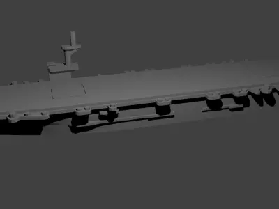 US Casablanca Class Aircraft Carrier 3D print model