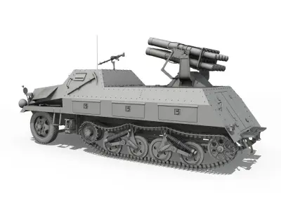 SDKFZ 4 - Panzerwerfer 42 3D model