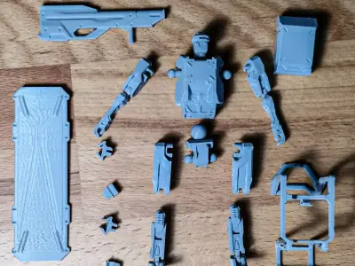 ATLAS Humanoid robot articulated 3D print model