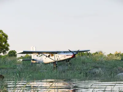 Fairchild AU-23 - THE PEACEMAKER Low-poly 3D model