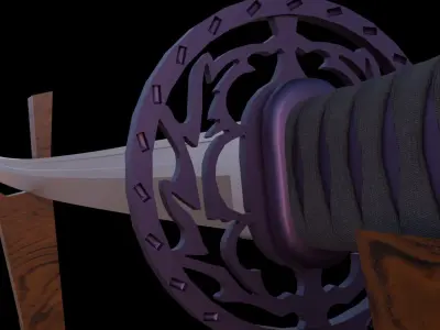 Japanese katana 3D model
