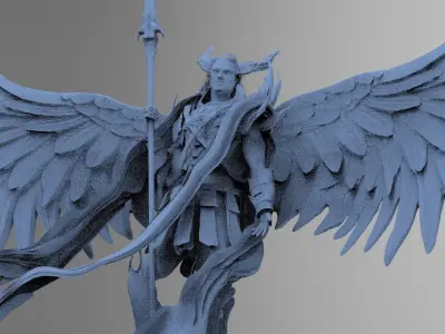 Angel warrior Stylized collection 3 3D model