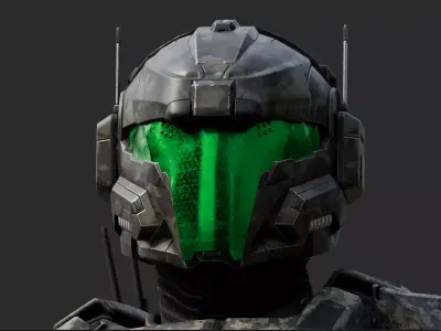 Sci-Fi Helmet 3D model Low-poly 3D model Low-poly 3D model buy