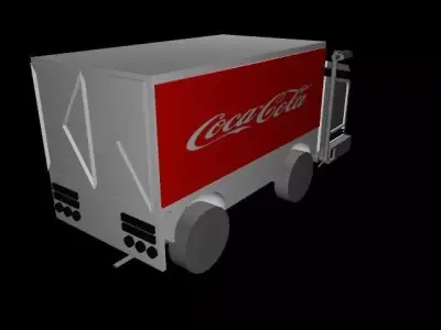 Coca-Cola truck Low-poly 3D model