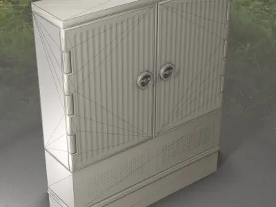 Electrical Distribution Cabinet 124 Low-poly 3D model