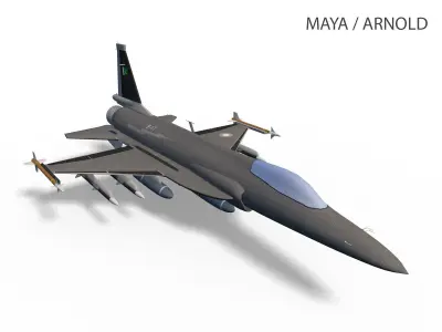 JF-17 XIAO LONG Low-poly 3D model