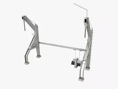 Ship Deck Davit Low-poly 3D model