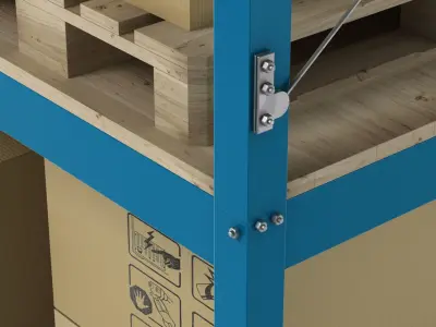 Warehouse Shelving Rack 3D model