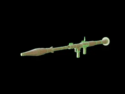 RPG Rocket launcher Gaming weapon Model Low-poly 3D model