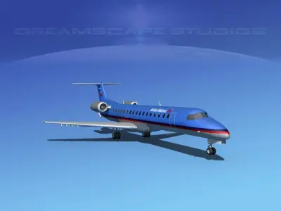 Embraer ERJ-145 British Midland 3D model