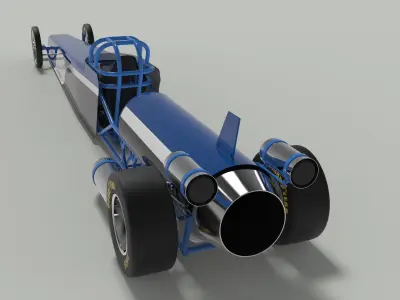 Jet dragster 3D model