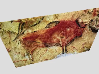Paleolithic Art-Altamira Cave-prehistory Low-poly 3D model