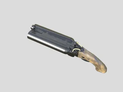 Thumper-gun model 3d game ready model Low-poly 3D model Low-poly 3D model