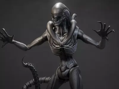 Xenomorph Drone V2 Low-poly 3D model