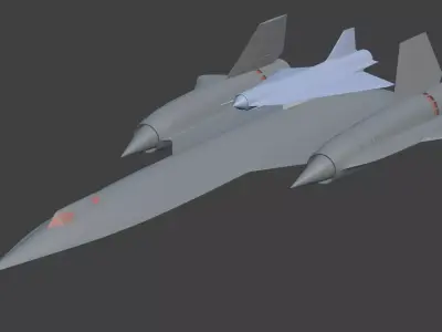Lockheed D-21 M-21 3D print model