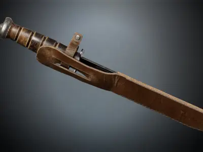 Knife Kabar Low-poly 3D model