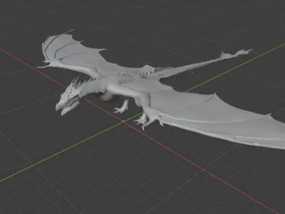 Dragon wyvern Low-Poly  Low-poly 3D model