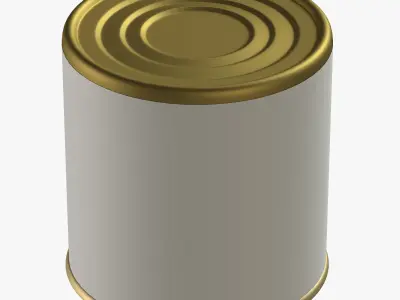 canned food round tin metal aluminium can 05 3D model