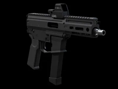 Angstadt Arms MDP-9 Low-poly 3D model