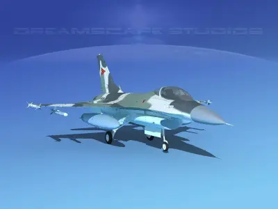 Gen Dyn F-16A Falcon Venezuela 3D model