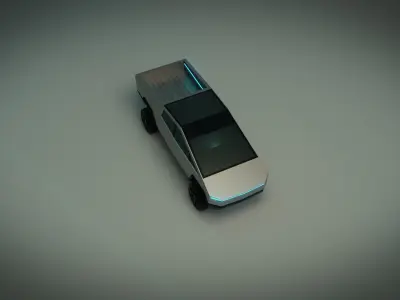 Low Poly Sci-Fi Car 01 Low-poly 3D model