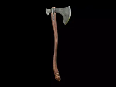 Viking Axe Low-poly 3D model 41