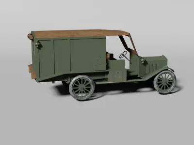 WW1 ambulance vehicle 3D model
