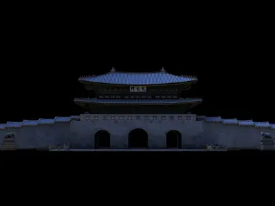 Korea - Gwang Hwa Mun - Seoul - Hi Poly 3D model